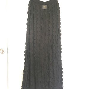 Silk black maxi skirt NWT